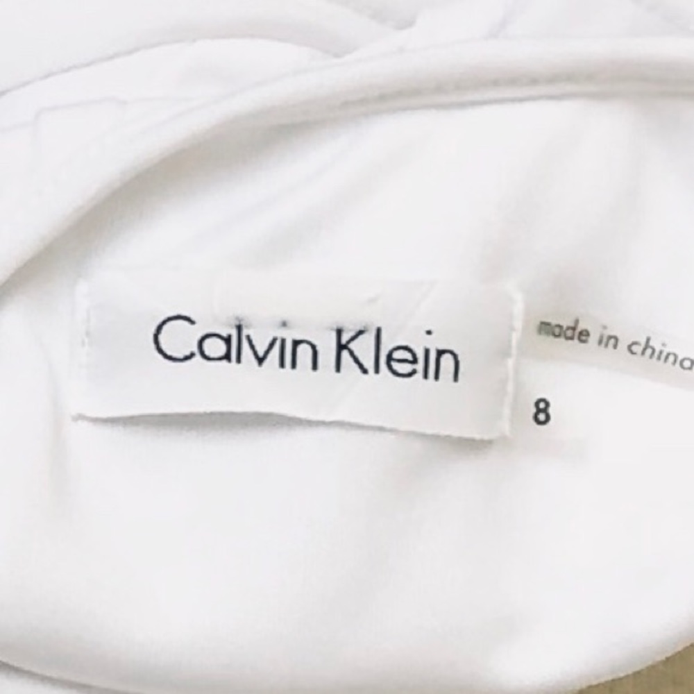 🚫SOLD🚫Calvin Klein White Sleeveless Sheath - Picture 6 of 7
